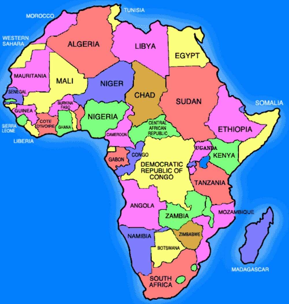 Political map of Africa