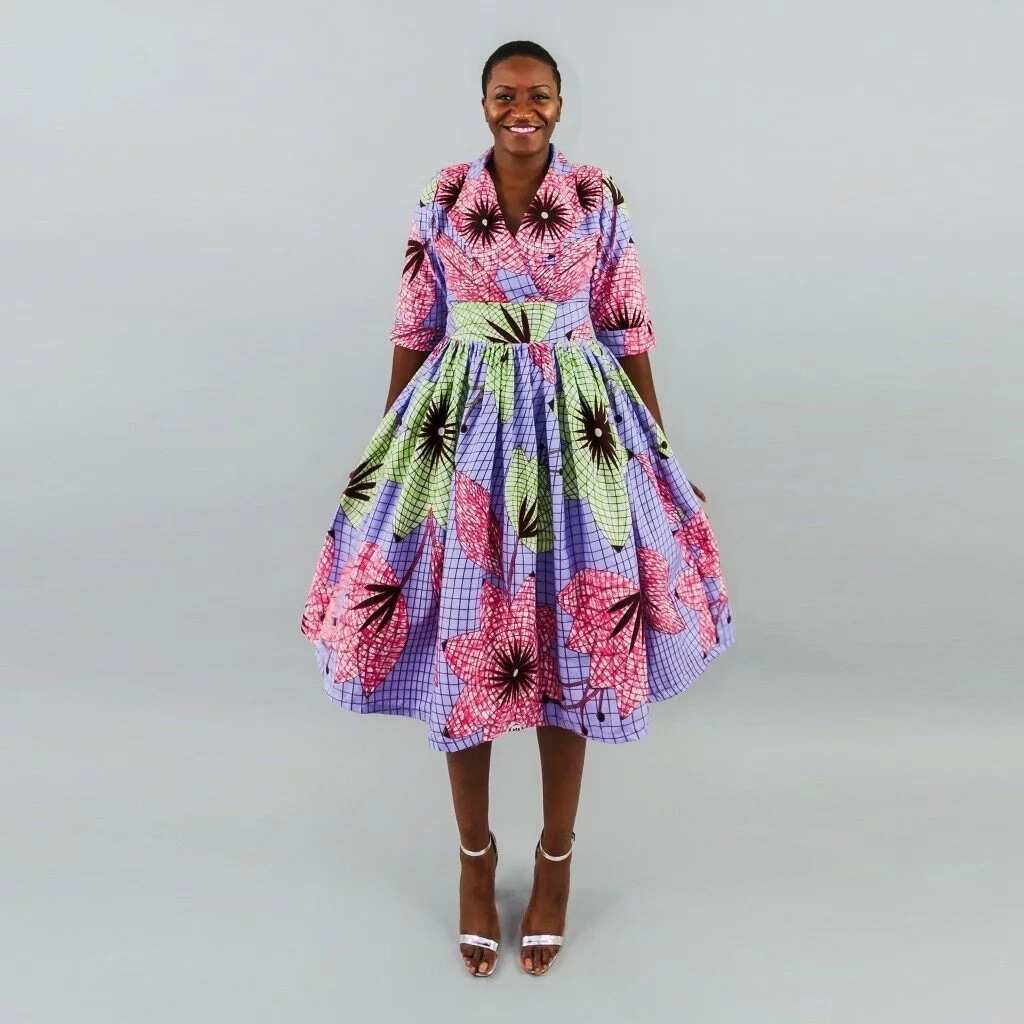 ankara dress with collar