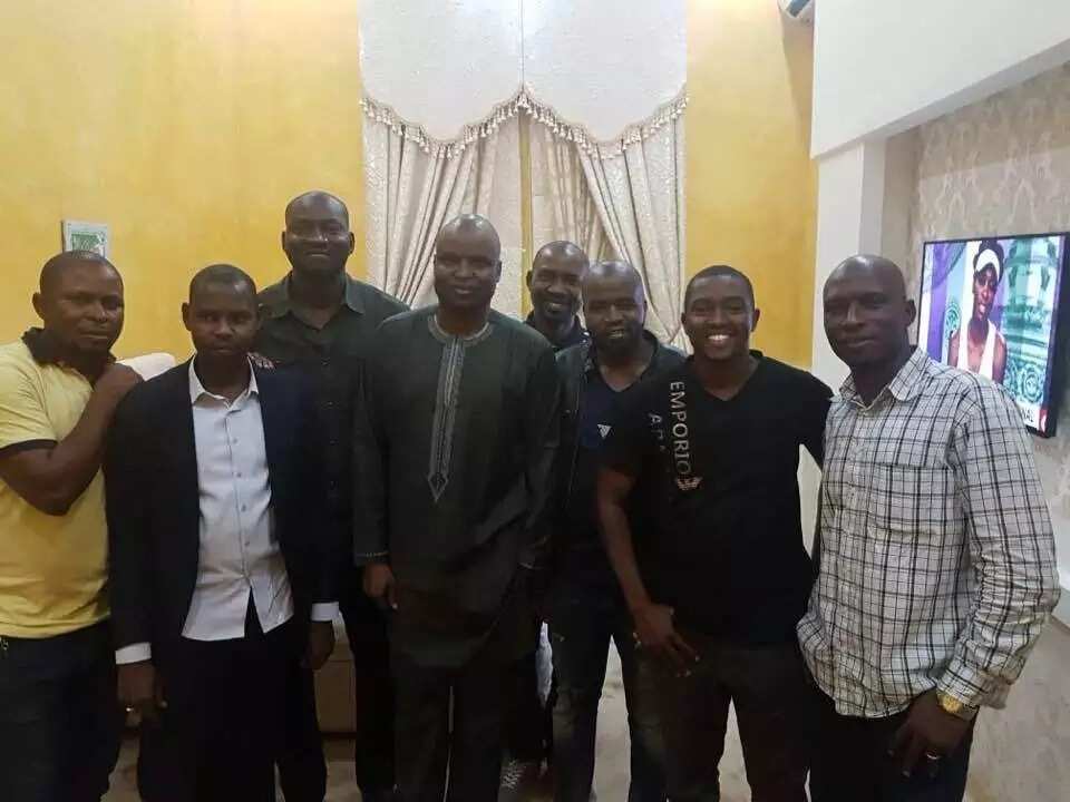 Abba Kyari hangs out with his top team in Kaduna