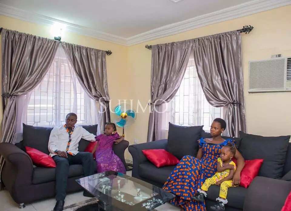 See photos of "lucky" Olajumoke in her new home