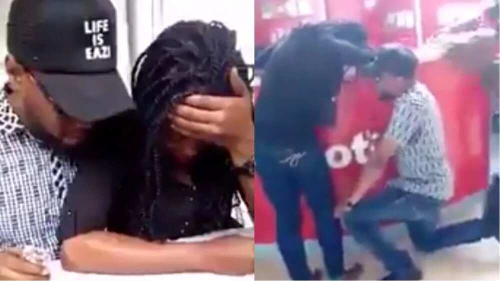 Nigerian lady gets forced to say YES after her fiance proposed to her publicly