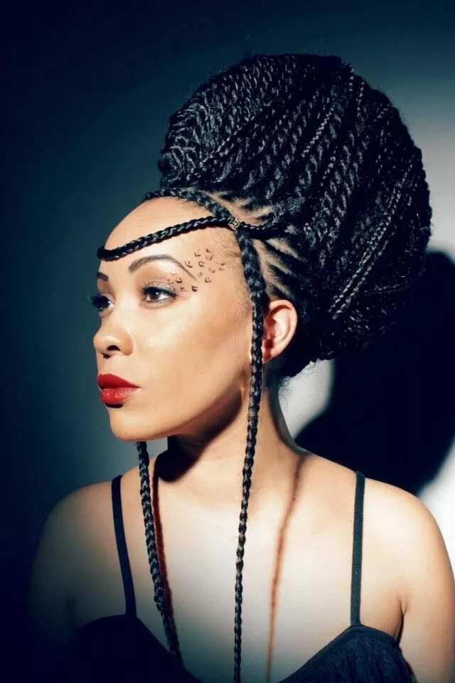 Goddess braids Mohawk