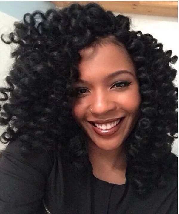 Curly crochet hairstyle