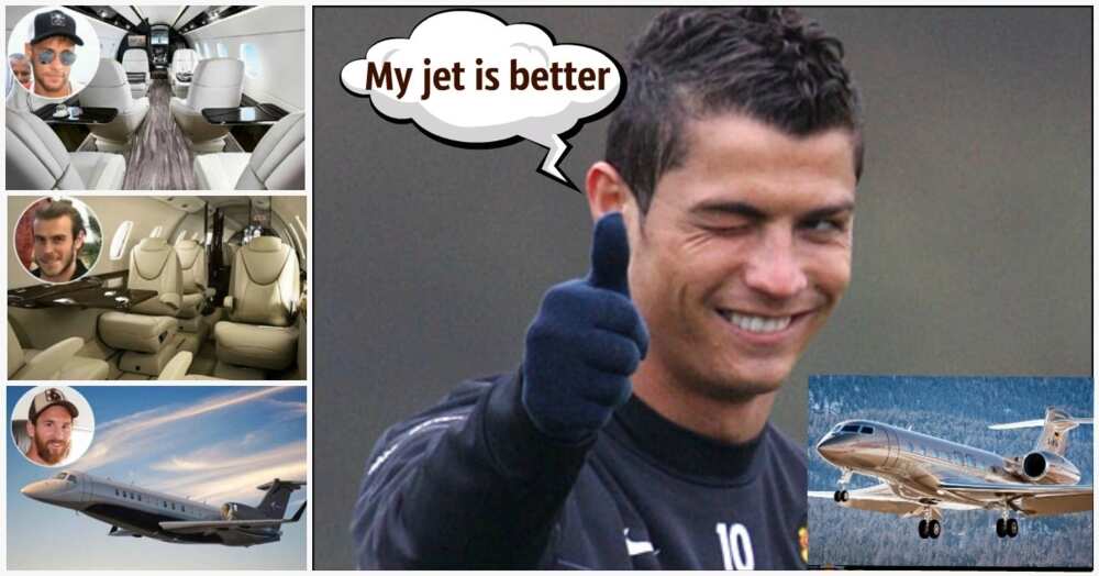 World footballers with private jets