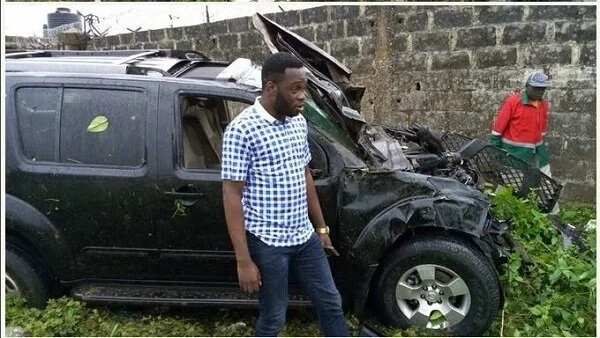 A Pastor Survived This Accident After His Car Somersaulted Four Times (Photos)