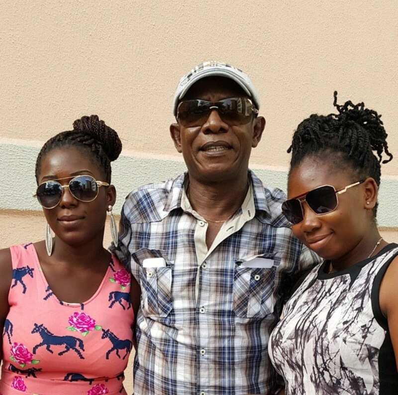 Nkem Owoh and his daughters