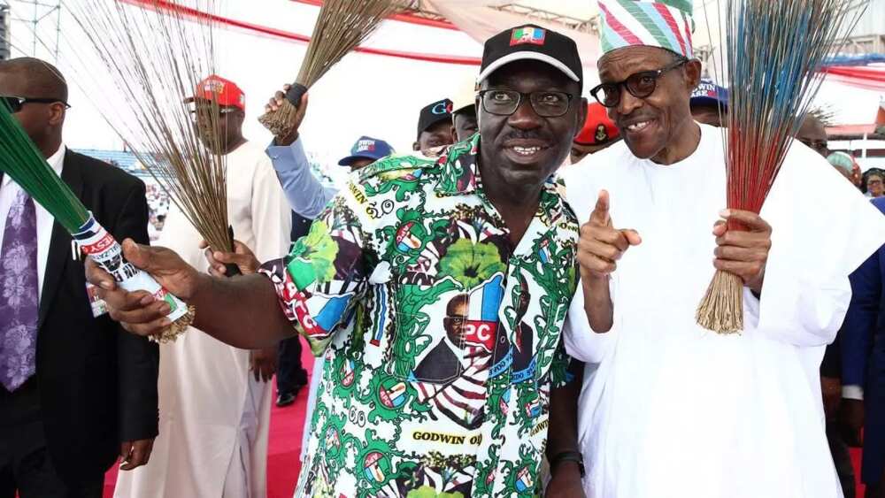 Buhari congratulates Oshiomhole and Obaseki over victory