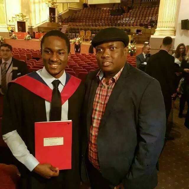 Yusuf graduates with a Master's degree from a university in United Kingdom