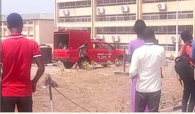 University of Ilorin main library catches fire