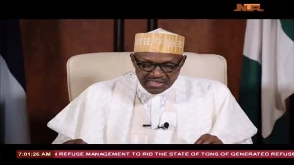 President Buhari addresses the nation
Source: Twitter, BashirAhmaad