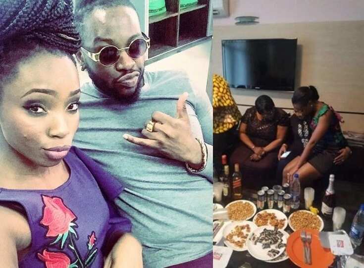 BBNaija: Teddy A throws surprise birthday party for BamBam (photo)