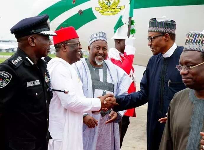 Breaking: President Buhari arrives Abuja a day after he was given a heroic welcome in Morocco