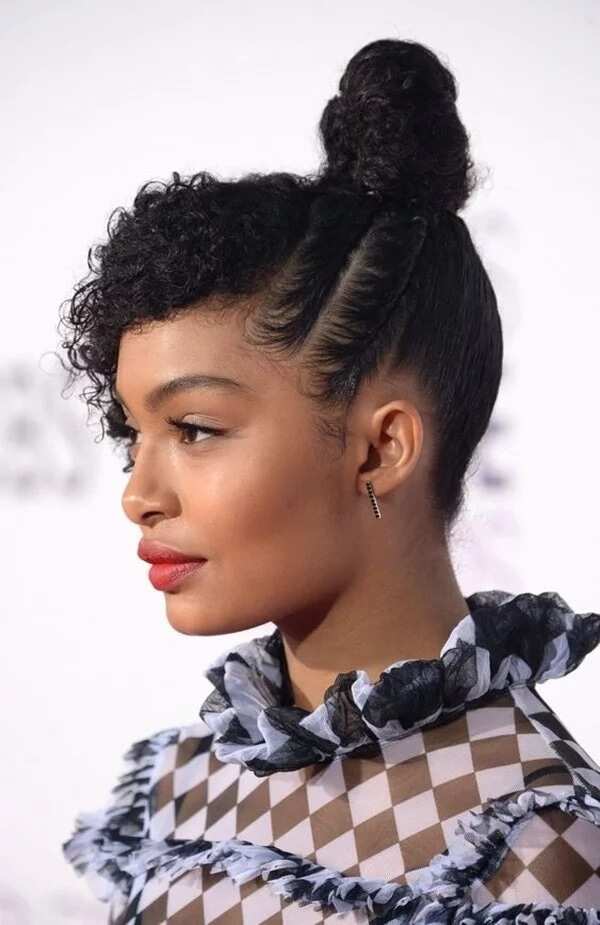 hair buns for black women