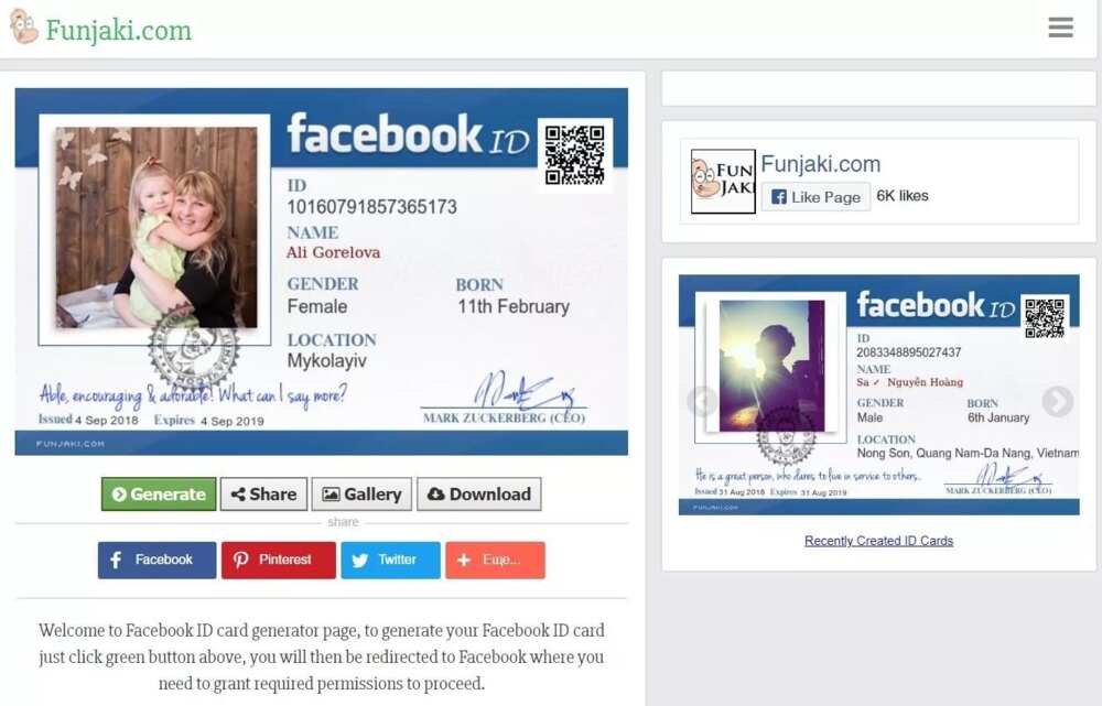 How to make Facebook ID card with Funjaki