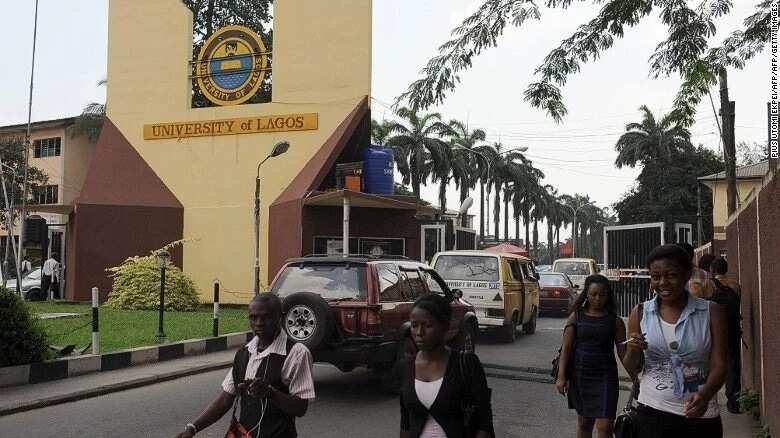 Students leave the University of Lagos