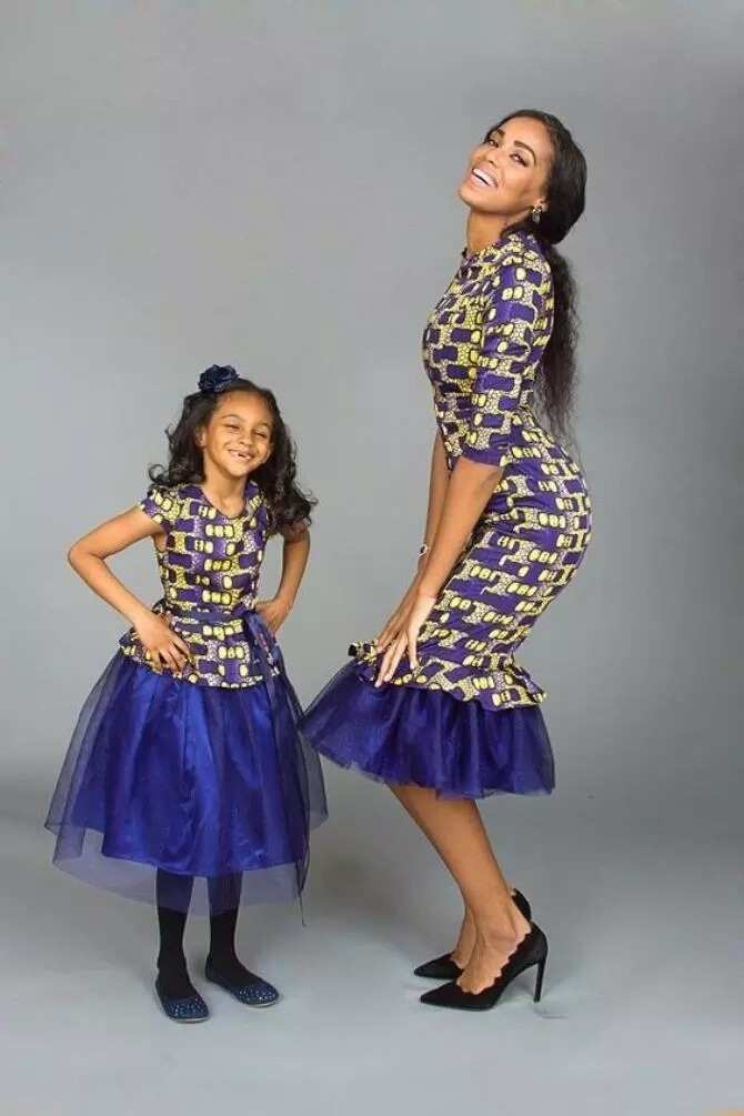 Ankara dresses in family style with different cuts