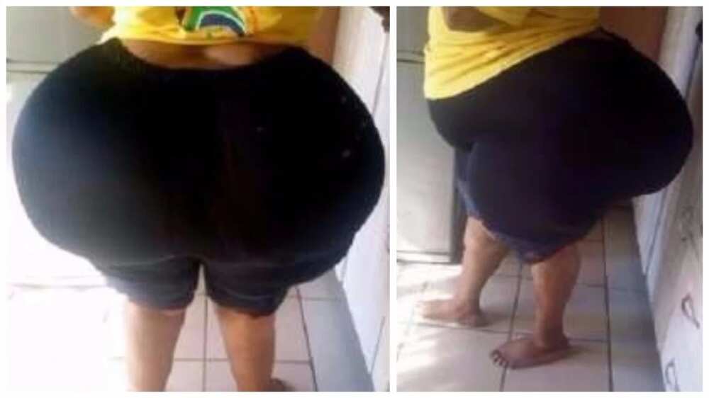 55-year-old woman cries out over massive behind, says it has refused to stop growing (photos) 55-year-old woman cries out over massive behind, says it has refused to stop growing (photos)