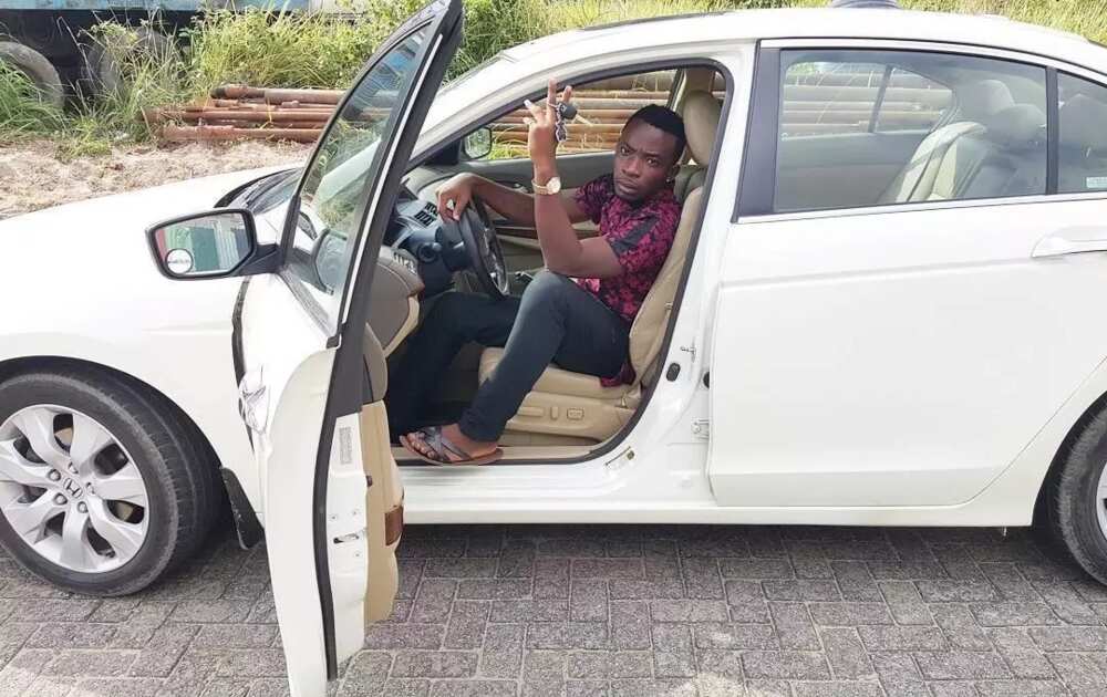 Linda ikeji brother in a car