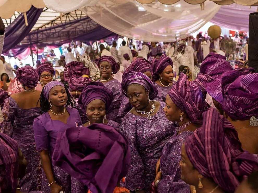 Nigerian purple wedding