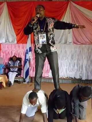 Meet pastor whose legs do not touch ground while ministering