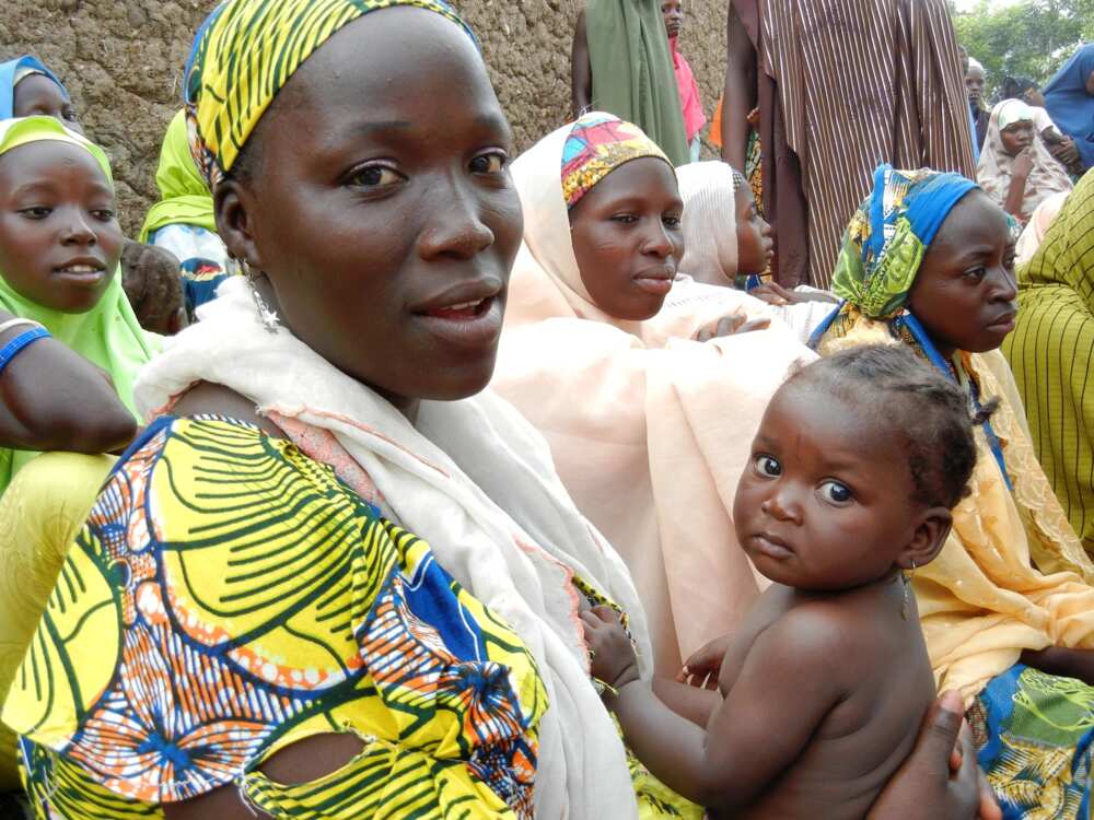 Nigerian woman with a child