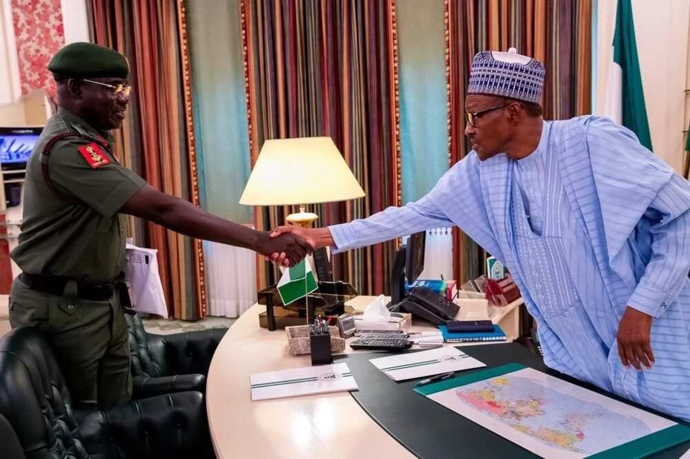 Buhari meets Army chief Buratai behind closed door, reiterates commitment to security total