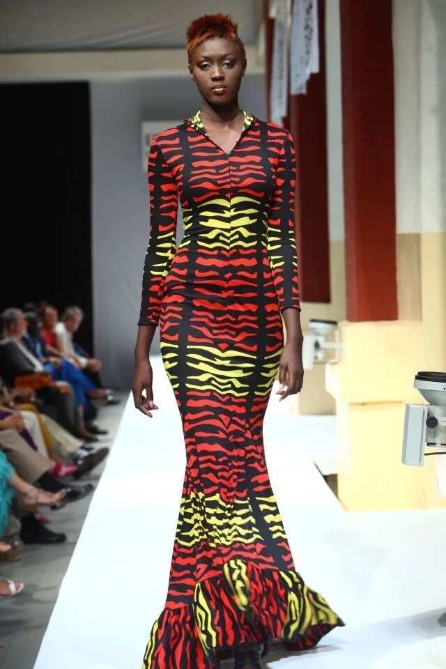 Latest Senegalese dress with animalistic print