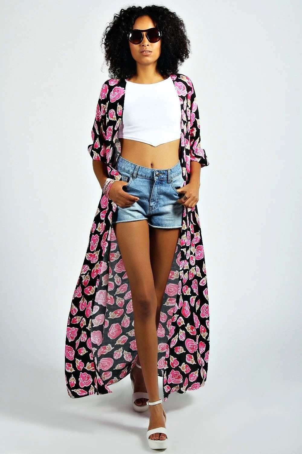 Bright kimono and shorts Bright kimono and shorts