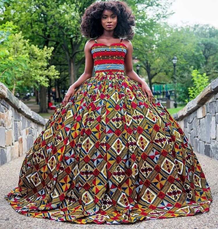 Ankara Floral Bustier dress