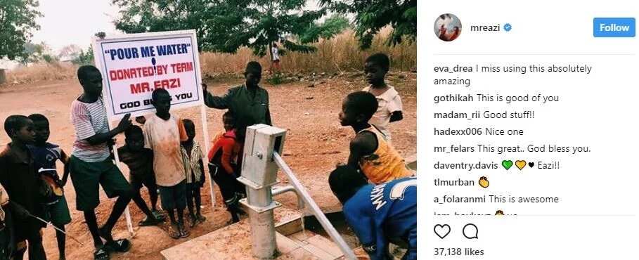 Fans of Mr Eazi construct borehole to promote his new song
