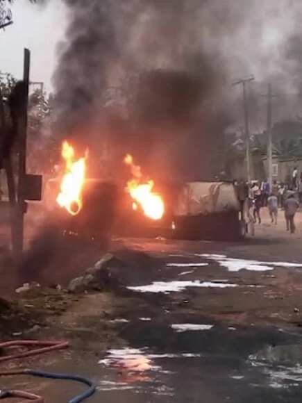 PHOTOS: Petrol Tanker Explodes In Lagos