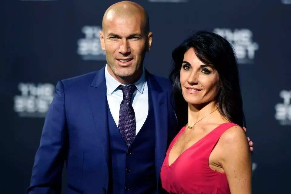 Zinedine Zidane and his wife Veronica Fernandez