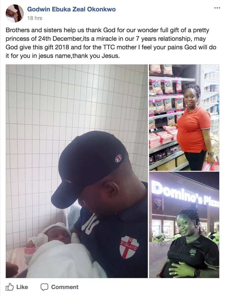 Nigerian lady delivers bouncing baby on Christmas eve after 7 years of barrenness