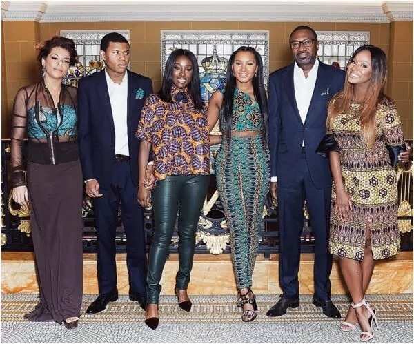 Femi Otedola with his family