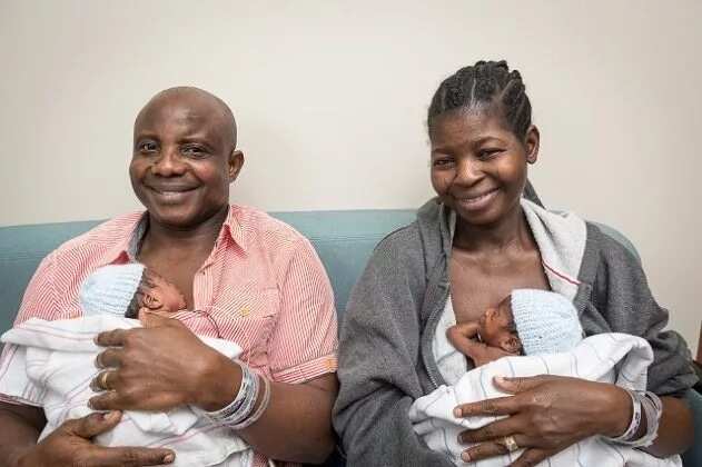 Nigerian couple who gave birth to sextuplets after 17 years of being childless gets discharged (photos)