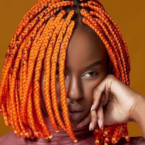 burnt orange box braids