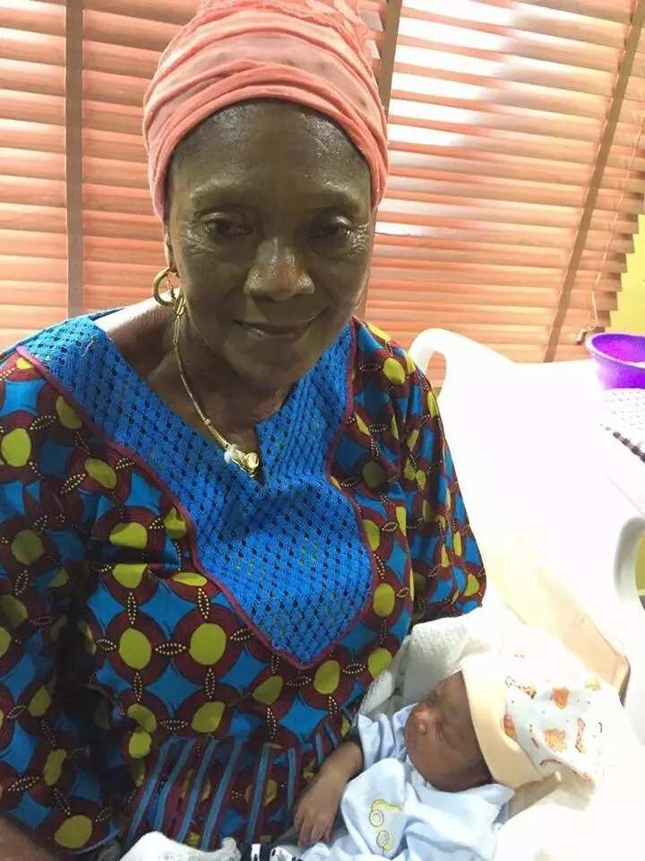 Nigerian woman delivers her first child at age 63