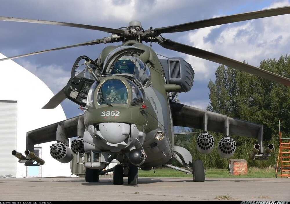 Boko Haram: Yayinda Buhari ya je ganawa da Trump, sabbin jiragen yaki Mi-35M guda biyu sun shigo Najeriya