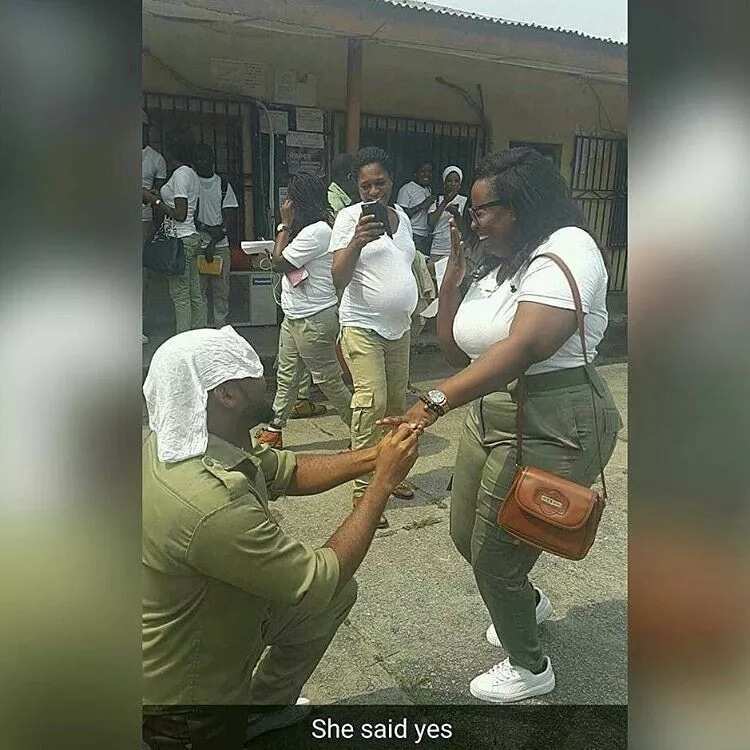 In The Spirit Of Val: Male Corper Proposes To Fellow Corper (pics