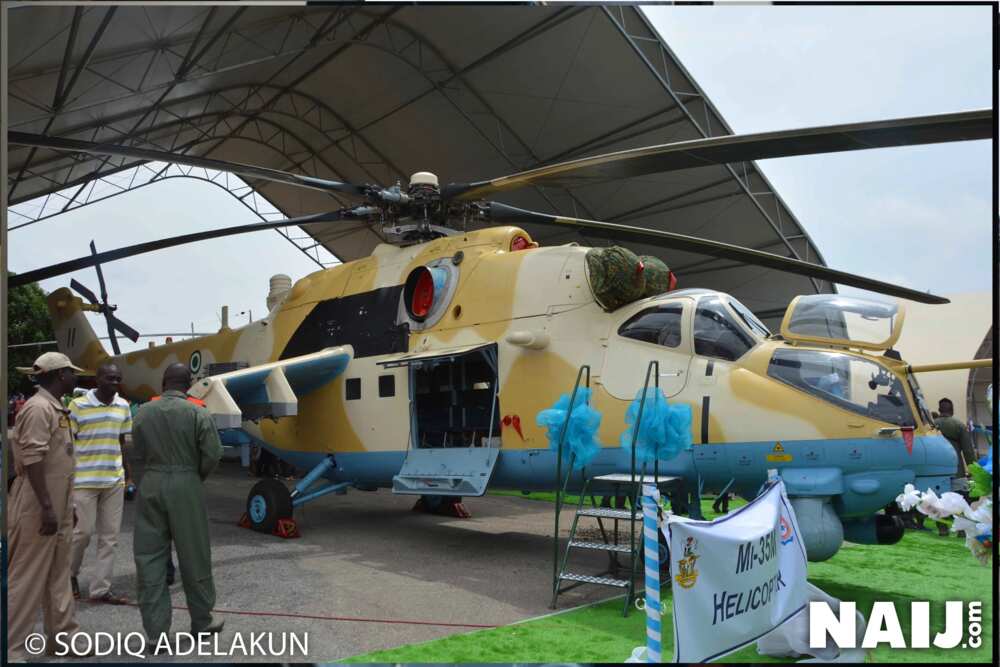 NAF unveiled two Mi-35M helicopter gunships in Kaduna