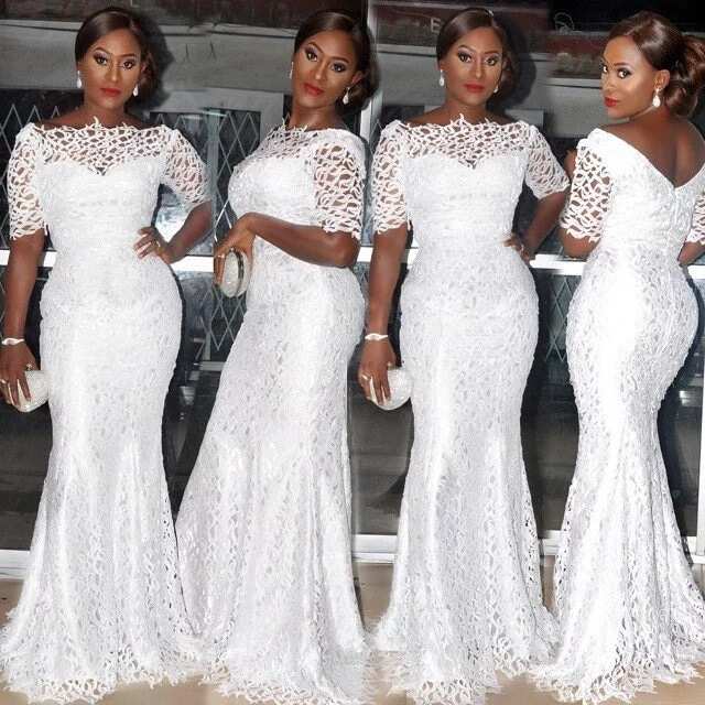 white lace styles for naming ceremony