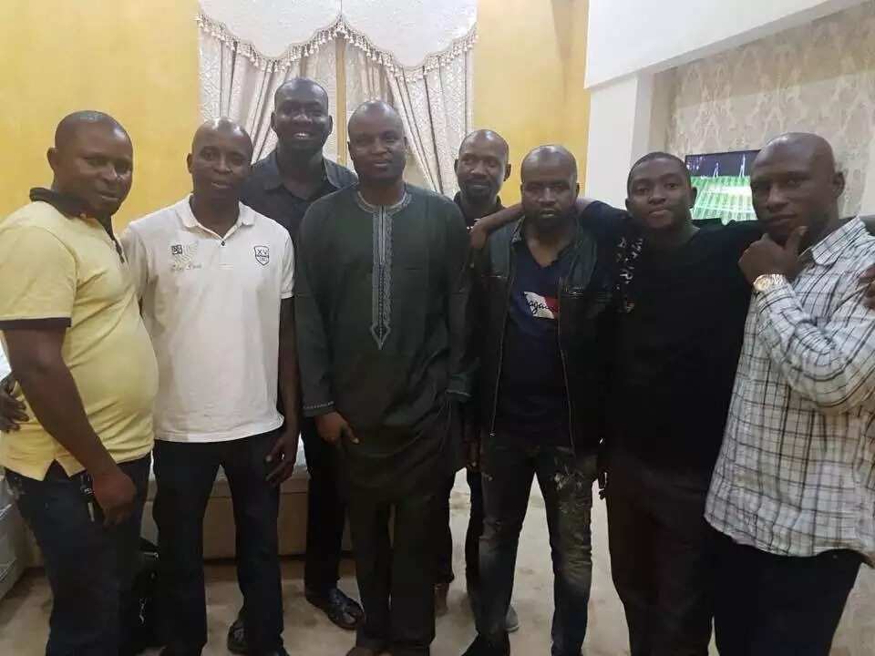 Abba Kyari hangs out with his top team in Kaduna