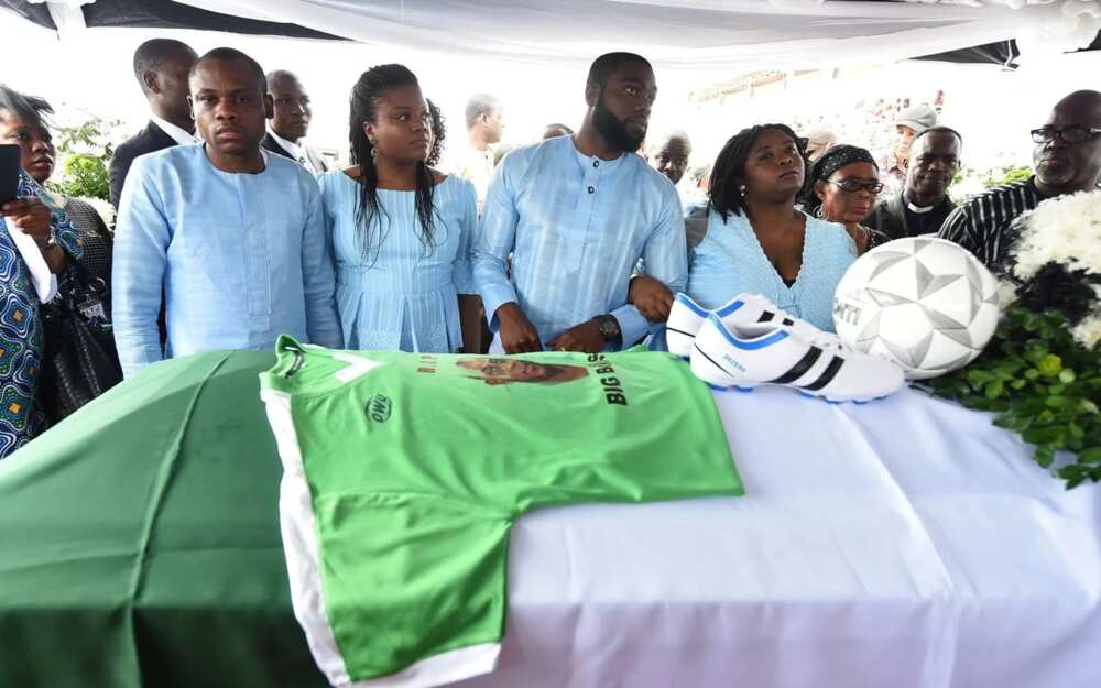 Stephen Keshi children at his burial ceremony in Delta state