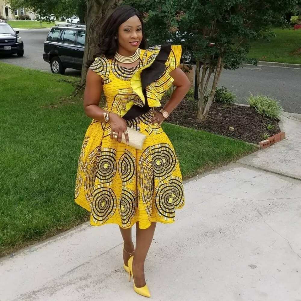 Ankara dress with frills Ankara dress with frills