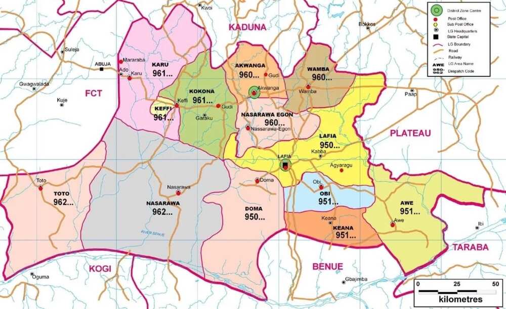 Nasarawa State map