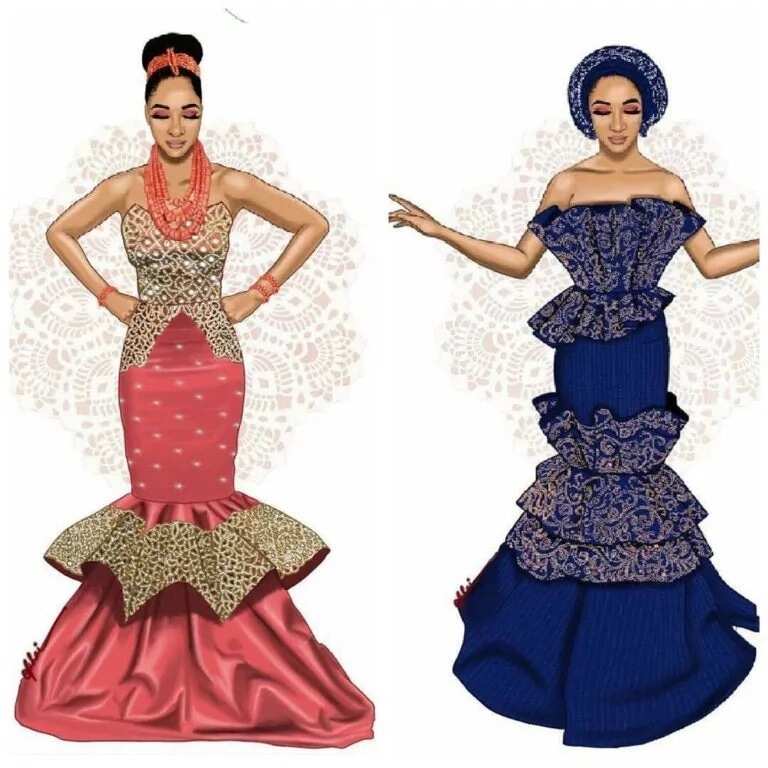 Adesua wedding dresses