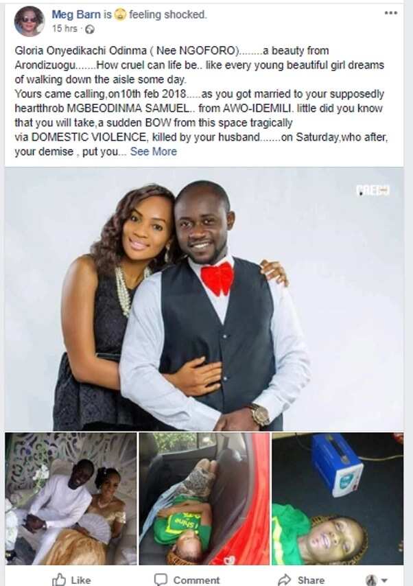 How Mgbeodinma Samuel beat his wife Gloria Onyedikachi Obinna to death 4 months after they got married (photos)