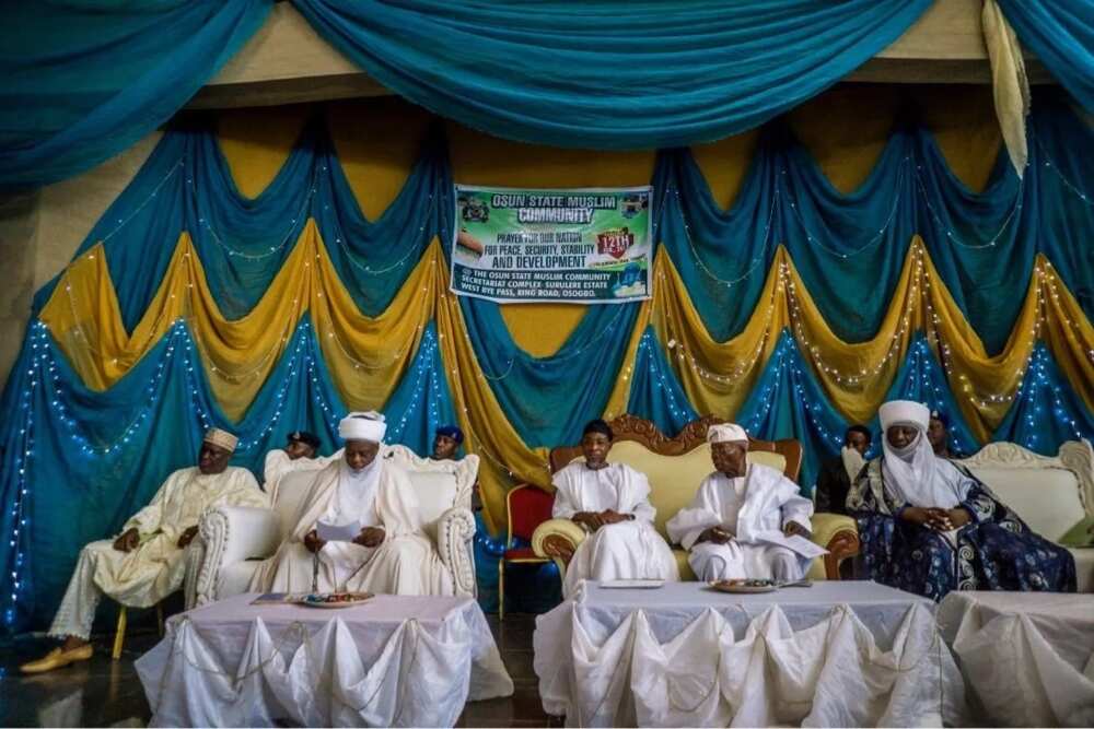 Photos: Sultan of Sokoto, Aregbesola, others pray for Buhari’s recovery