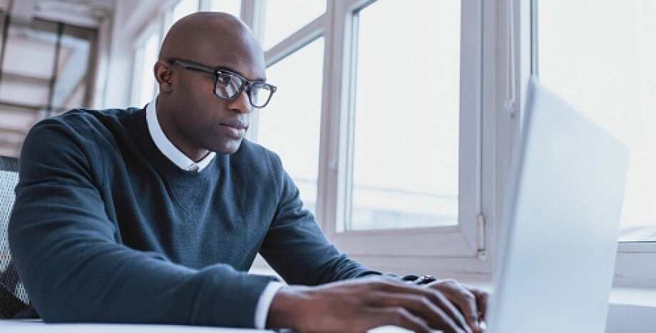 Man at computer