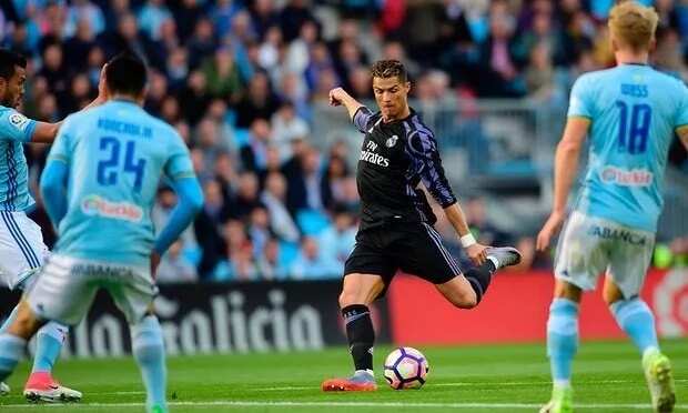 Ronaldo on fire as Real Madrid hammer Celta Vigo to go top on the La Liga table